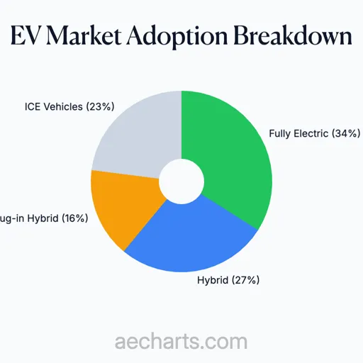 EV market adoption pie chart template